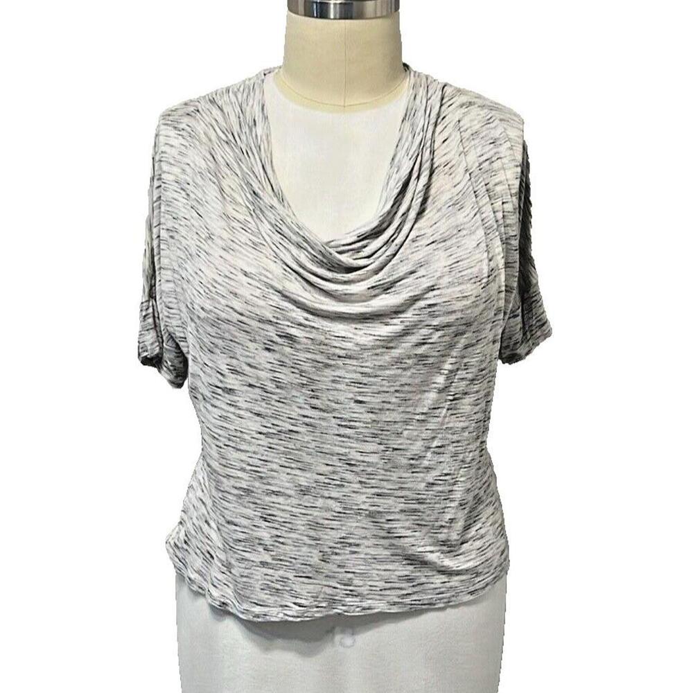 Chaus Sport Blouse Women XL Gray Spandex Rayon Oversized